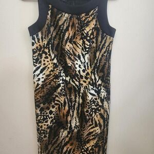 Brown and black Jones New York dress #JonesNewYork